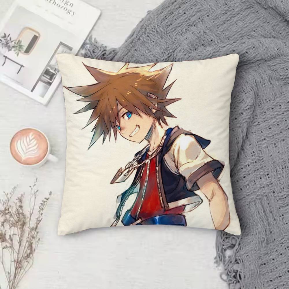 S-Sora K-Kingdom H-Hearts Pillow Case for Sofa Living Room Home office Decor Protective Cover