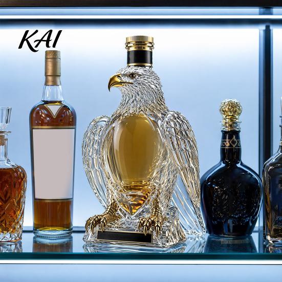 Unique Wine Decanter Eagle Shaped Whiskey Decanter, USA 250th Anniversary Commemorative Bottle with Stopper, 1776-2026 Heritage Edition Patriotic