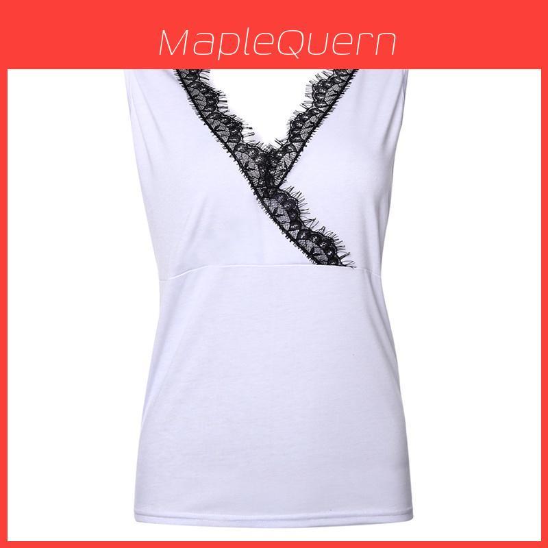 Sexy Lace Women Vest Tops V-neck Sleeveless Summer Tank Tops Blouse For Stylish Comfort