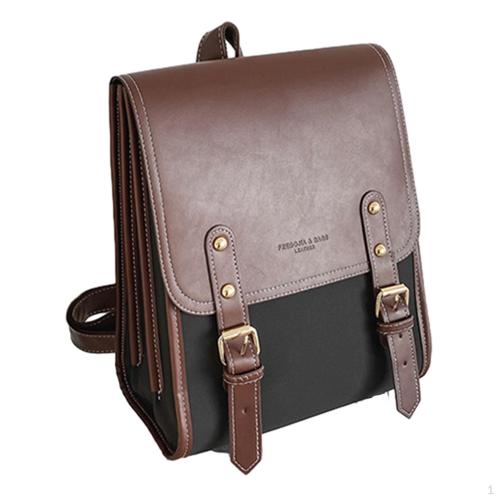 

Жіночий шкіряний рюкзак Шкільний рюкзак для активного відпочинку на природі чорний