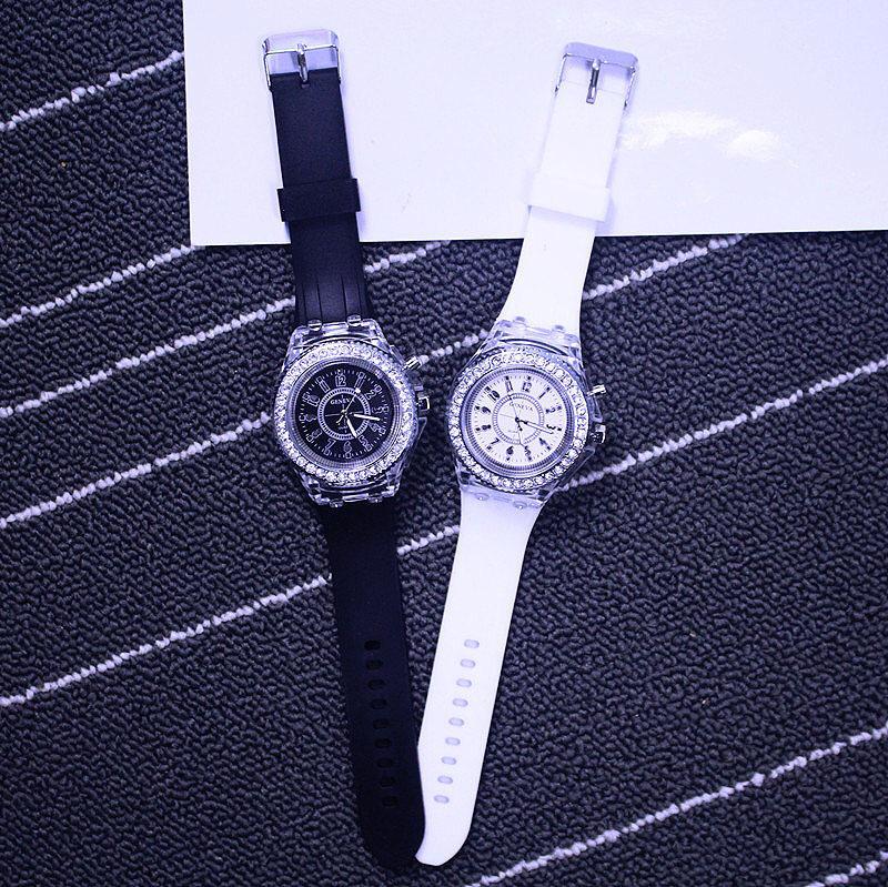 Luminous LED Quartz Watch with Silicone Strap