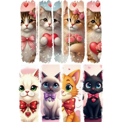 Krásné kočičí nášivky na oblečení Termotisk Zvířata Samolepky na oblečení Mikiny na trička DIY Heat Transfer Žehlička na obtisk