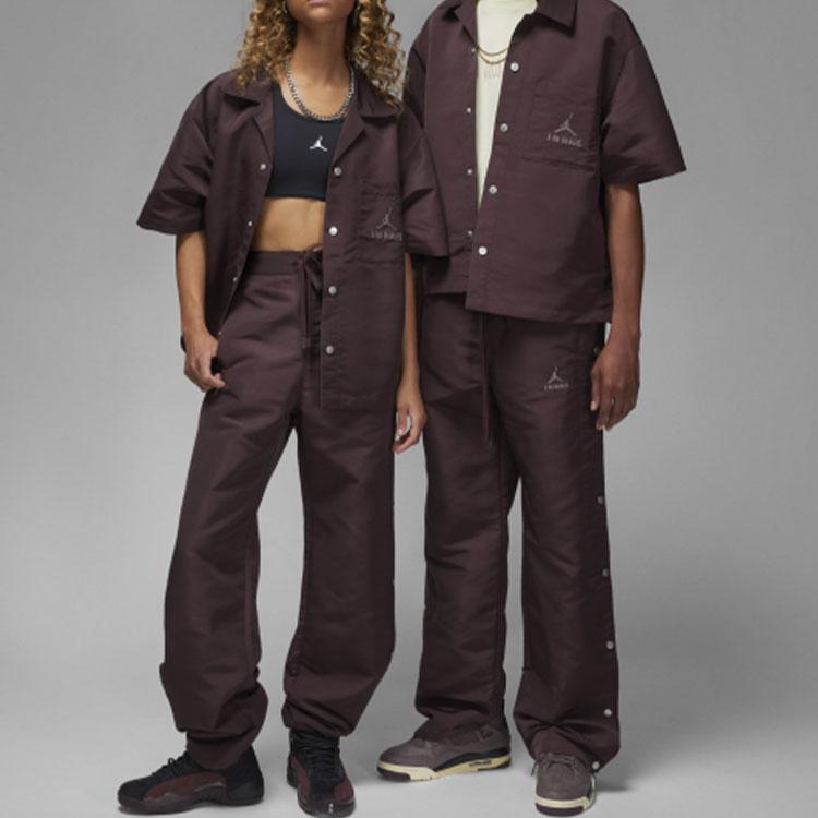 Jordan x A Ma Maniere Snap Pant (Asia Sizing) Mahogany Unisex Streetwear DV7459-263