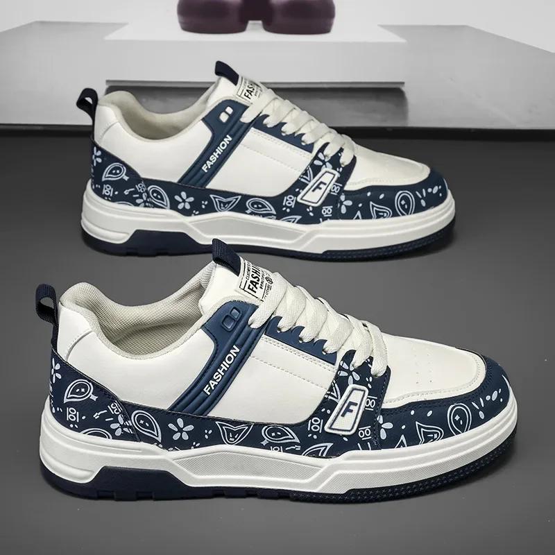 

Новые мужские весенние и осенние кроссовки для пар, модные, удобные, прочные, мужские туфли на плоской подошве, массивные, Zapatillas De Deporte 44 синий