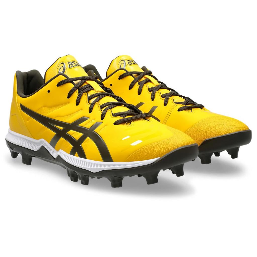 ASICS GOLDSTAGE FANG 1121A067 Baseball Size 750 Size Men's Shoes, (Saffron/Black Coffee), 27.0 cm, 2.5E