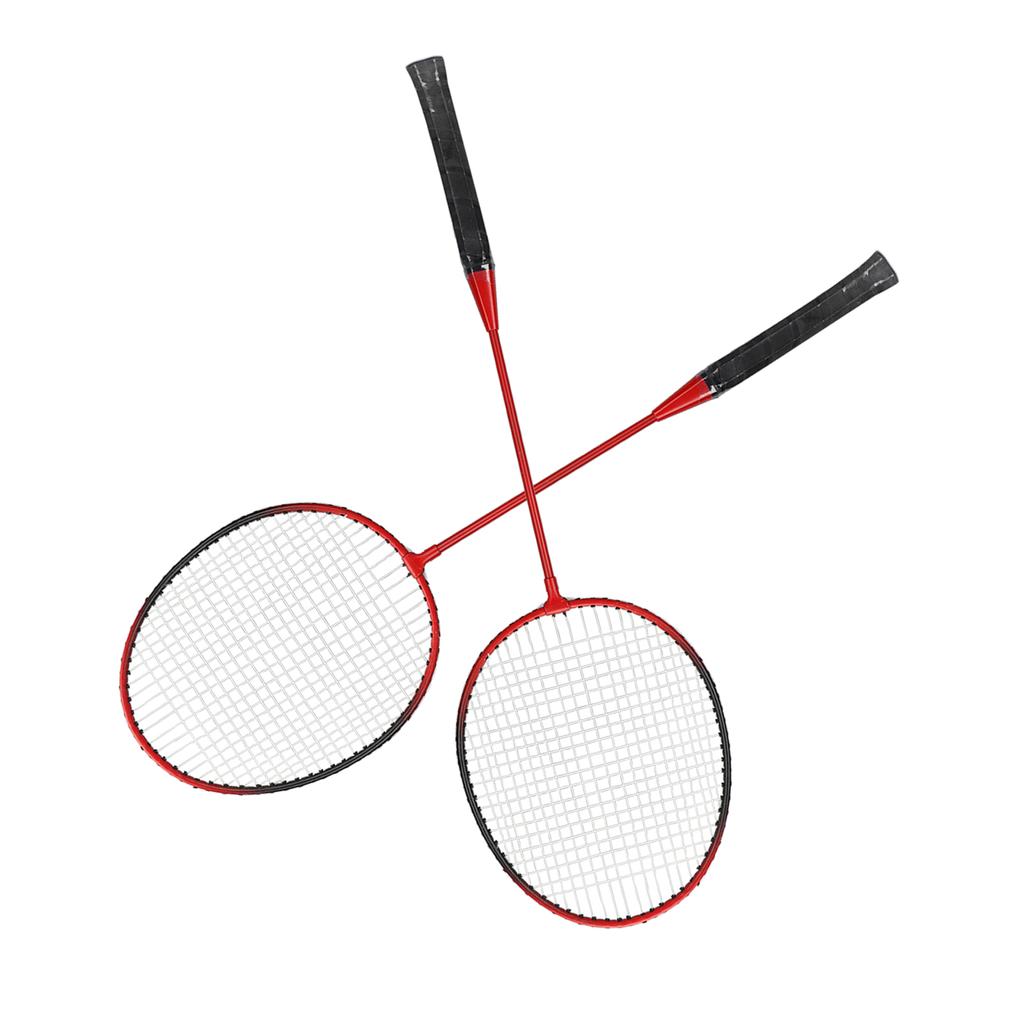 LEIJIAER Badminton Racket Offensive Iron Alloy Lightweight Comfortable Grip Sports Badminton Racquet Red