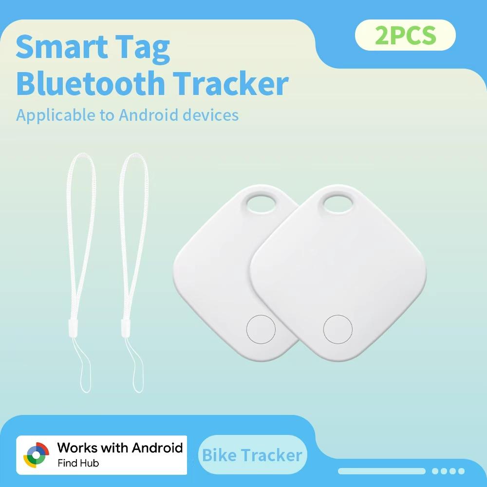 2PCS Bundle Android Smart GPS Tracker with Rope Portable Anti-Loss Locator Work with Google's Find Hub Finder for Pixel Moto