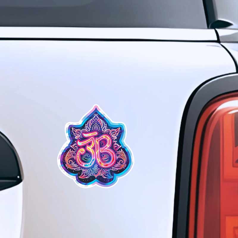 Autoaufkleber Om Hindu Symbol Aufkleber Wasserdicht Vinyl-Aufkleber auf Stoßstange Heckscheibe Laptop Selbstklebender Aufkleber Für Autozubehör TM262