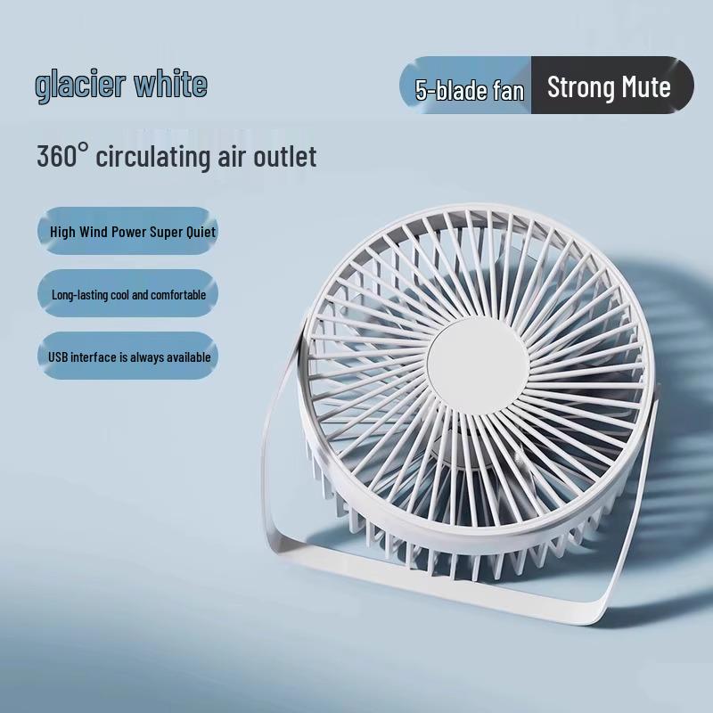 High Power Silent USB Desktop Fan with 5-8 Inch Blades for Office and Home Use