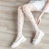 Pastellfarbene florale Strumpfhose japanischer Stil Blumenmuster süße Strümpfe