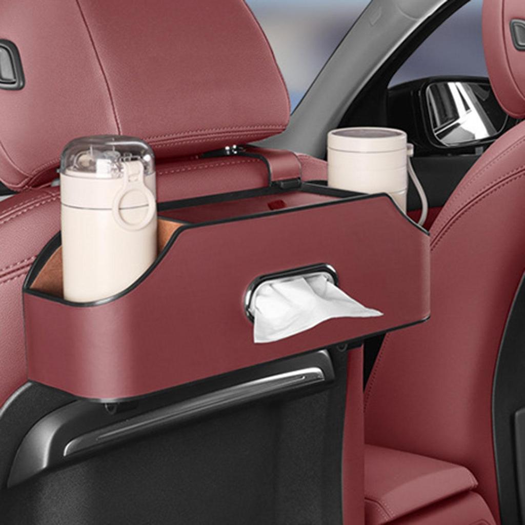 Back Storage Box Car Travel Accessories Stowing Tidying Hanger Organizer Leather Backseat
