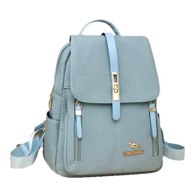 Schoolbag Backpack Women's 1011 New Korean Version Simple and Fashionable Women's Backpack Commuting Trendy with Large Capacity Shoulder Leisure Bag