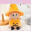 Entzückende Macaron Plüschpuppenkleidung Halloween Kürbishut Set für Sammler
