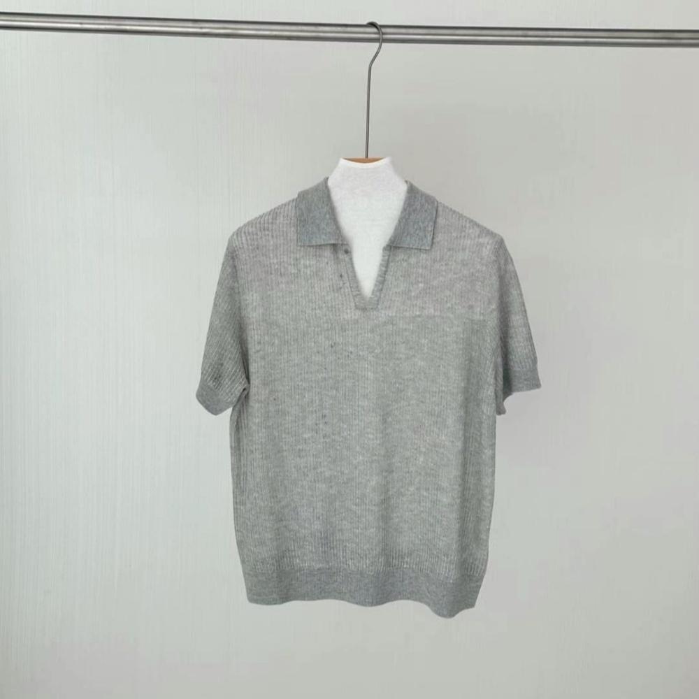 Luxury Brand Women's Clothing Fashion Ladies Knitted Pullover Linen Silk Polo Shirts Sweaters For Woman