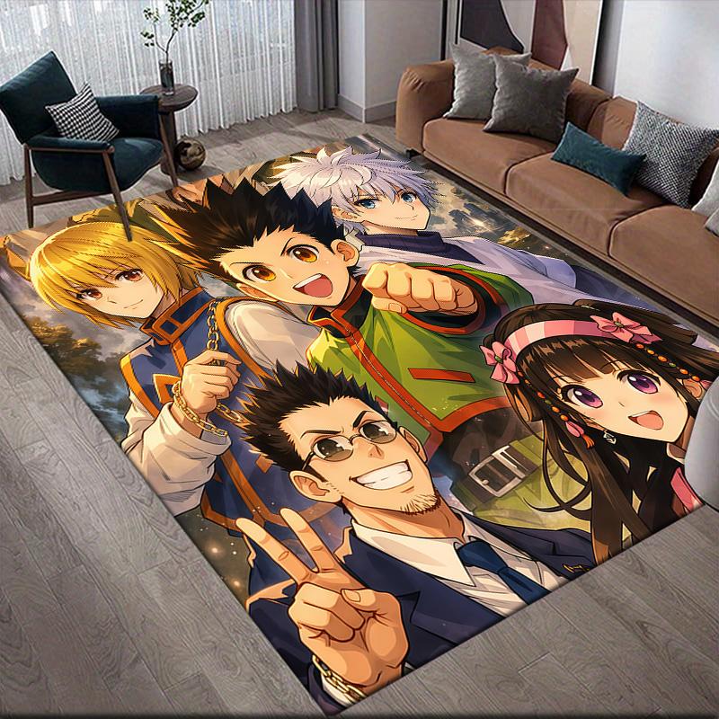 Hunter x Hunter Main Cast Anti-Slip Rug, Rectangular Carpet for Living Room, Sofa & Game Zone