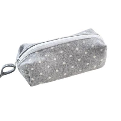 Multi-functional Polka Dot Design Pencil Case Large-capacity Soft Touch Stationery Pouch Stationery Storage Bag Back To School