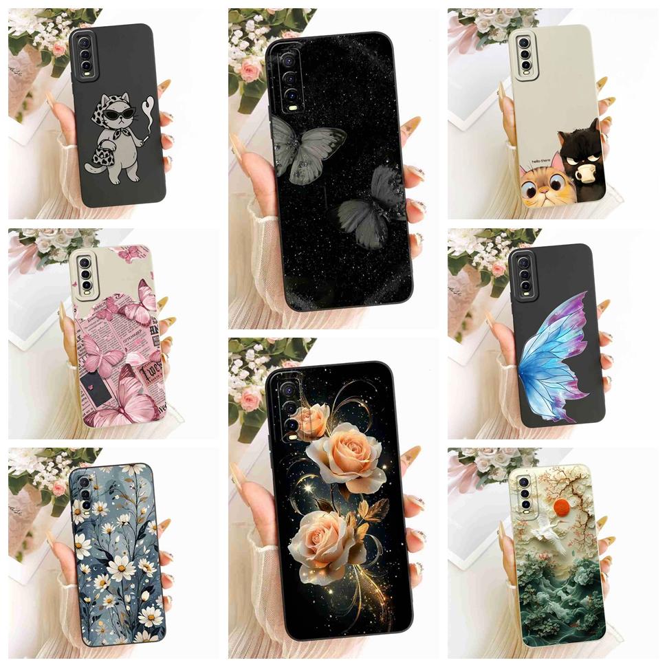 For vivo Y70s 5G Case Luxurious Flower Cartoon Silicone Back Cover For Vivo Y 70s Y51s Y51S V2002A Shockproof Phone Cases Fundas