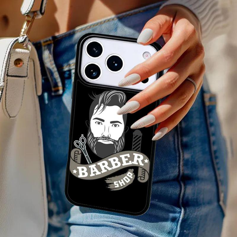 Barber Shop Hair Stylist Salon Bumper Phone Case For iPhone 17 Air 14 15 13 12 Max Cover For Apple 16 16e 11 Pro Max Plus