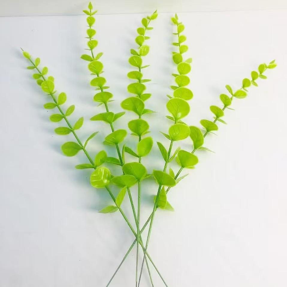 Cross-border Simulation Golden Eucalyptus Artificial Leaves and Flowers for Christmas Decoration