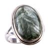 Natural Seraphinite Gemstone 925 Solid Sterling Silver Jewelry Ring Size 9 M9i56