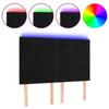 VidaXL Tête de Lit à LED Meuble de Chambre à Coucher Accessoire de Lit Double Tête de Cadre de Lit Intérieur Noir 3122712