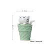 Cute Matcha Cartoon Ice Cream Cone Cat Mini Model Decoration For Decor Landscape