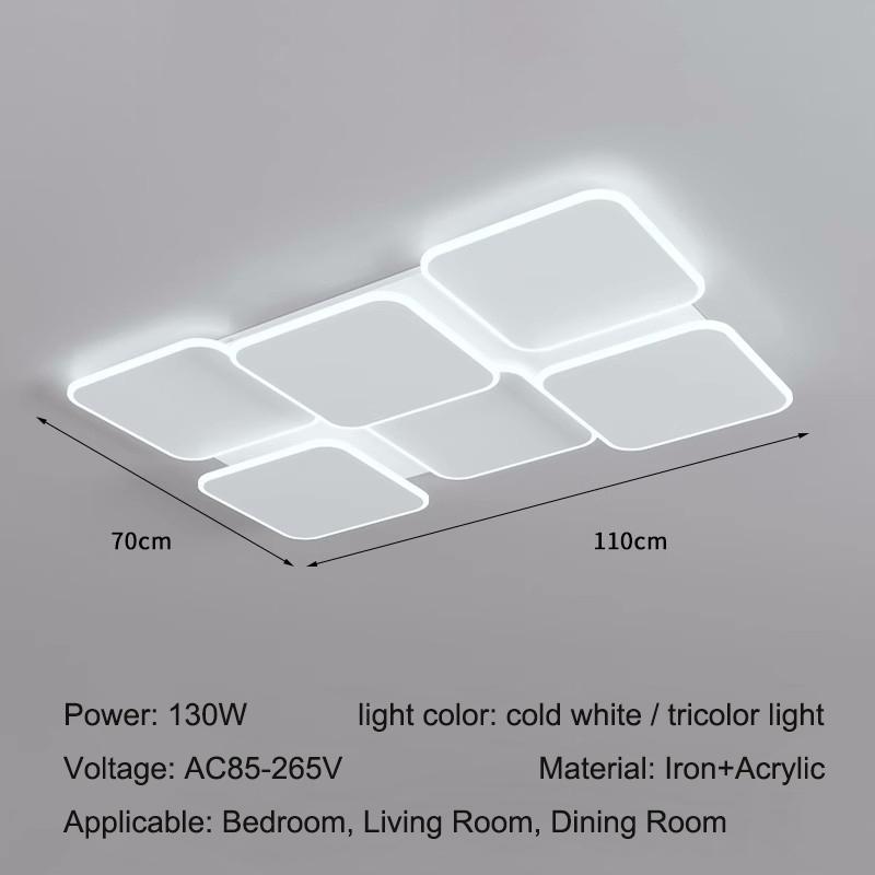 Dimming Ceiling Lamp Modern Simple Indoor Lighting Applicable To Bedroom Living Room Dining Room Square Round Acrylic Lights