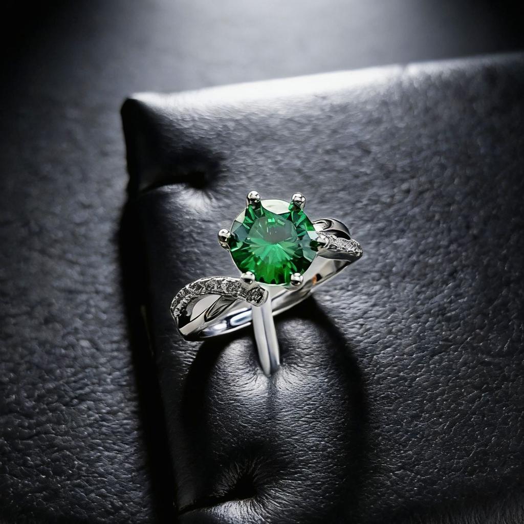 Jewelry Simulation 2 Carat Ruby Small Waist Ring Classic Fashion Six-Claw Color Treasure Ring