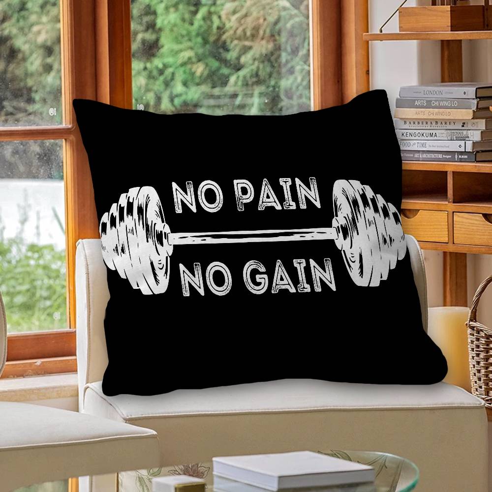 GYM Exercise Time Pillow Anime Pillow Sofa Bed Head Pillow Cover Cushion Cover 45x45 Cm Fashion