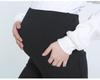 Plus Size Fleece-Lined Maternity Pants with Belly Support for Autumn and Winter
