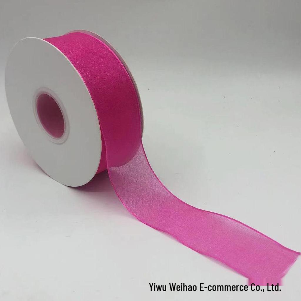Rainbow Pearl Yarn Ribbon for DIY Projects – 4cm Headwear, Bouquet, and Fresh Flower Packaging Bow Streamer