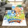 Soccer Fun Blue Heeler Customized Name Floor Mat Design for Bedrooms Playrooms Outdoor Dormitory Anti-slip Rug Anime Office Decor