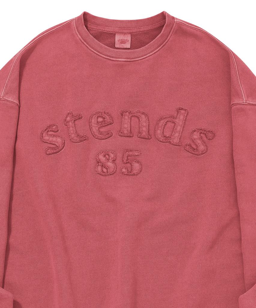 STENDS [M~4Xl] Pigment Arch Logo Crew Neck_Pink