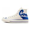 Converse Anni '70 Chuck Taylor All Star Classiche Tendenza Scarpe Alte in Tela Unisex Bianco Latte Blu