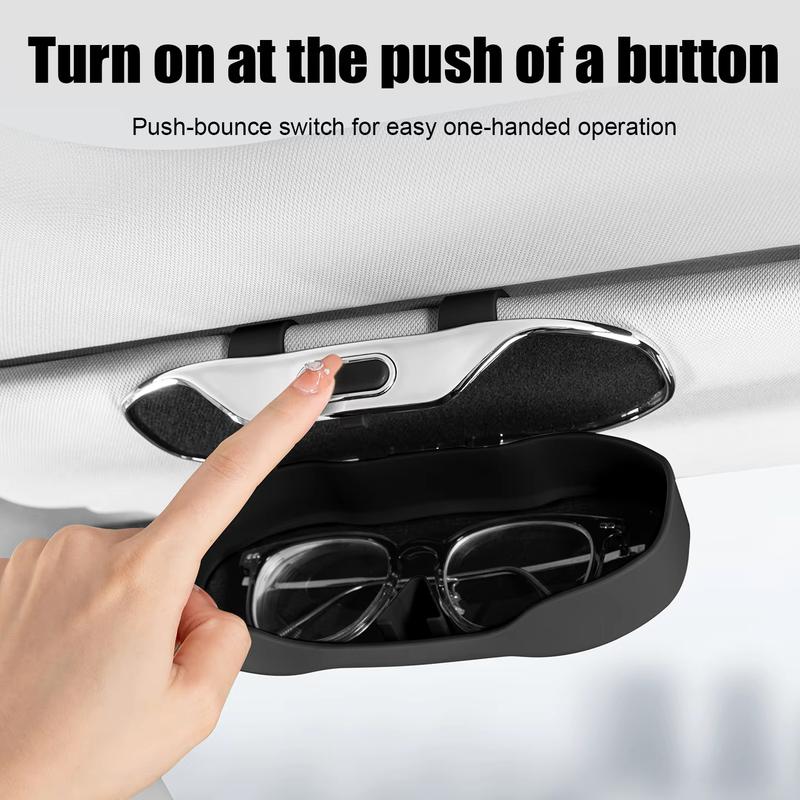 Car Sunglasses Holder Car Glasses Box Sun Visor ABS Storage Case Anti-Scratch Eyeglasses Protection Box Car Interior Accessories