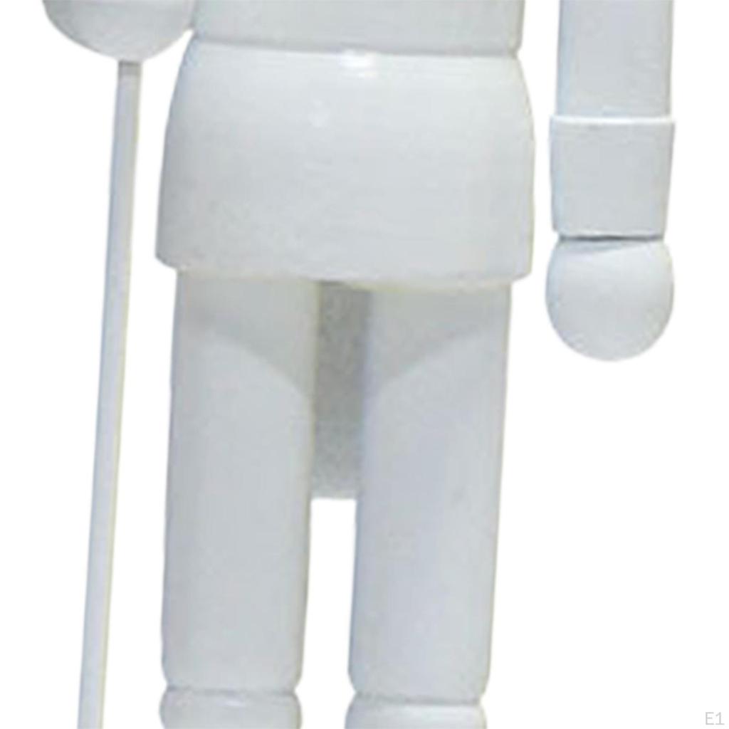 Nutcracker Figure Decorative Sculpture Wood Statue for Cabinet Housewarming Fireplace Desk