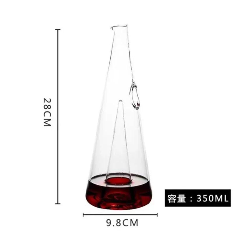 

350/750ml Pyramid Waterfall Red Wine Pourer Glass Decanter Brandy Decant Jug Bar Champagne Water Bottle Drinking Glasses Gifts