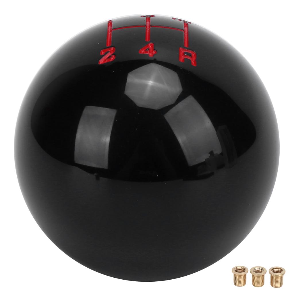 M12x1.25 Gear Shift Knob Head 5Speed WearResistant with 3 Adapter Universal Automobile Accessory(Black )
