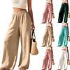 Damen Casual Lockere Weite Hosen, Lange Hosen