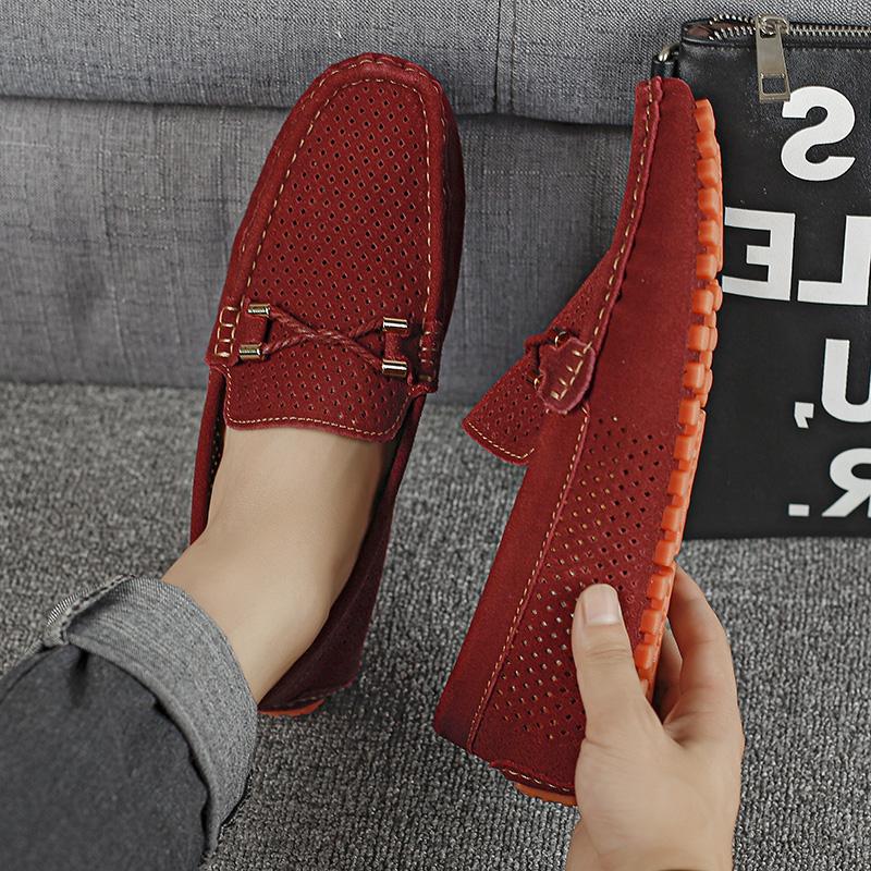 Férfi mokaszinok Alkalmi bőr cipők Könnyű felbújós cipők Klasszikus férfi kényelmes vezetési cipő Férfi loferek