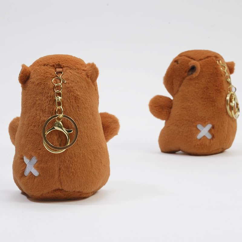 Clearstone Capybara Plush Keychain, Chavimaru Carrot, 18.5cm, Brown