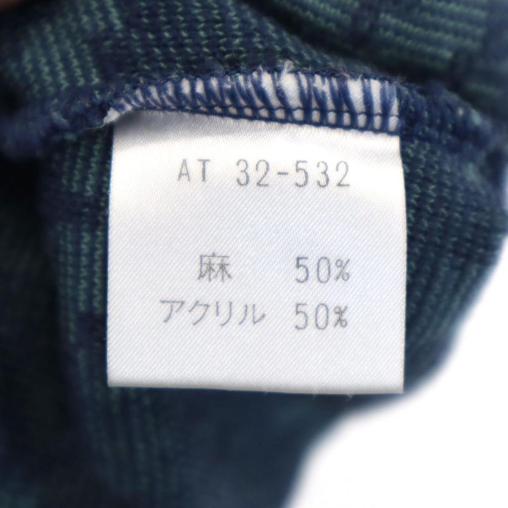 YVES SAINT LAURENT 90s Linen Blend Old Overall handle Short sleeve knit M Men's Used