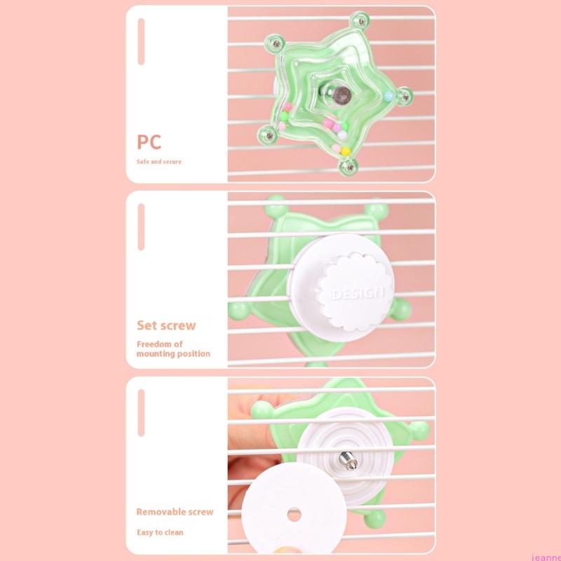 Interaktives Glücksrad Buntes Papageienspielzeug Für Kleine Vögel Kauspielzeug Käfigzubehör Mit Rotierenden Rasseln