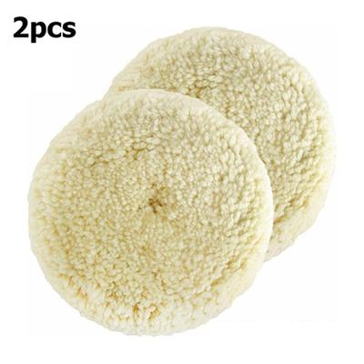 2pcs Polishing Pads Natural Wool Buffing Pad Kit Polishing Disk for Compound Cutting Car Beauty Body Repair Buffing &