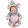 Mini Reborn Dolls Soft Silicone Realistic Closing Eyes Baby Doll Gift for Kids Adults