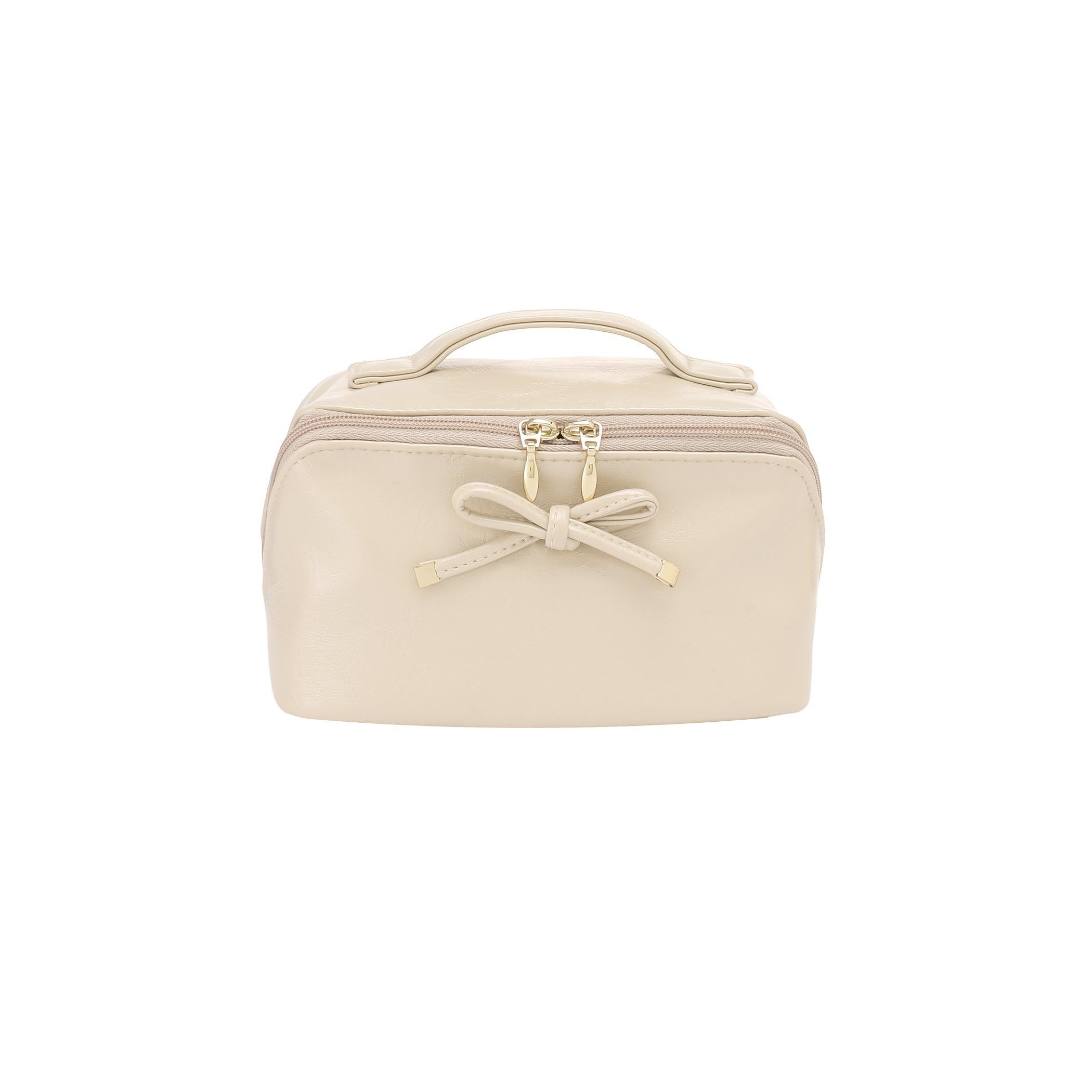 Afternoon Tea Living JS24 Открытая косметичка из искусственной кожи с лентой, цвет слоновой кости