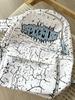 Versatile Graffiti Print Backpack - Trendy, Large Capacity for Students, Casual Wear, Men & Women
