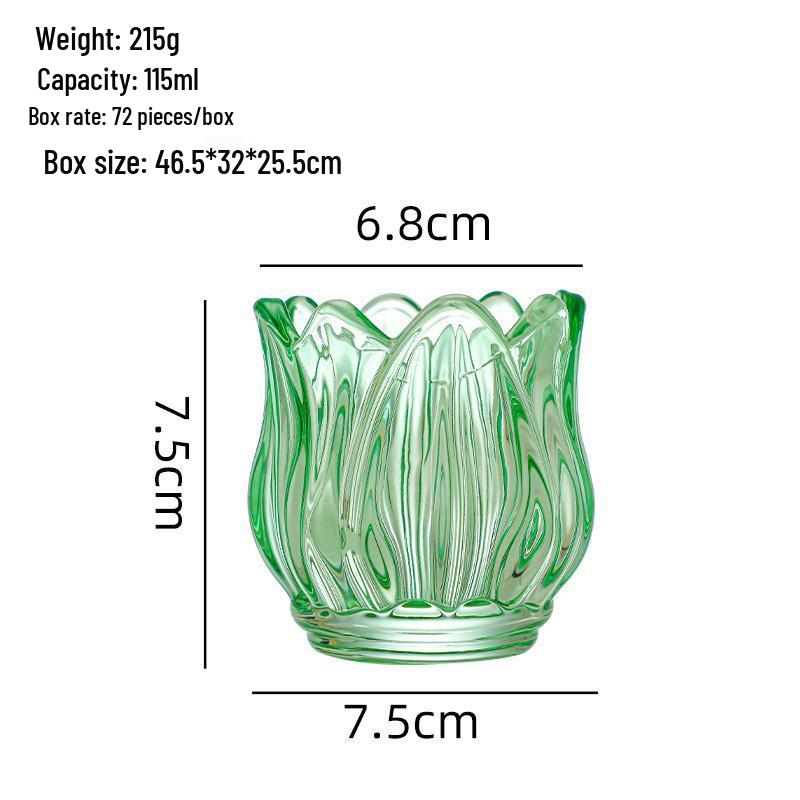 Colorful Tulip Glass Candle Holder & Aromatherapy Diffuser for Home Decor