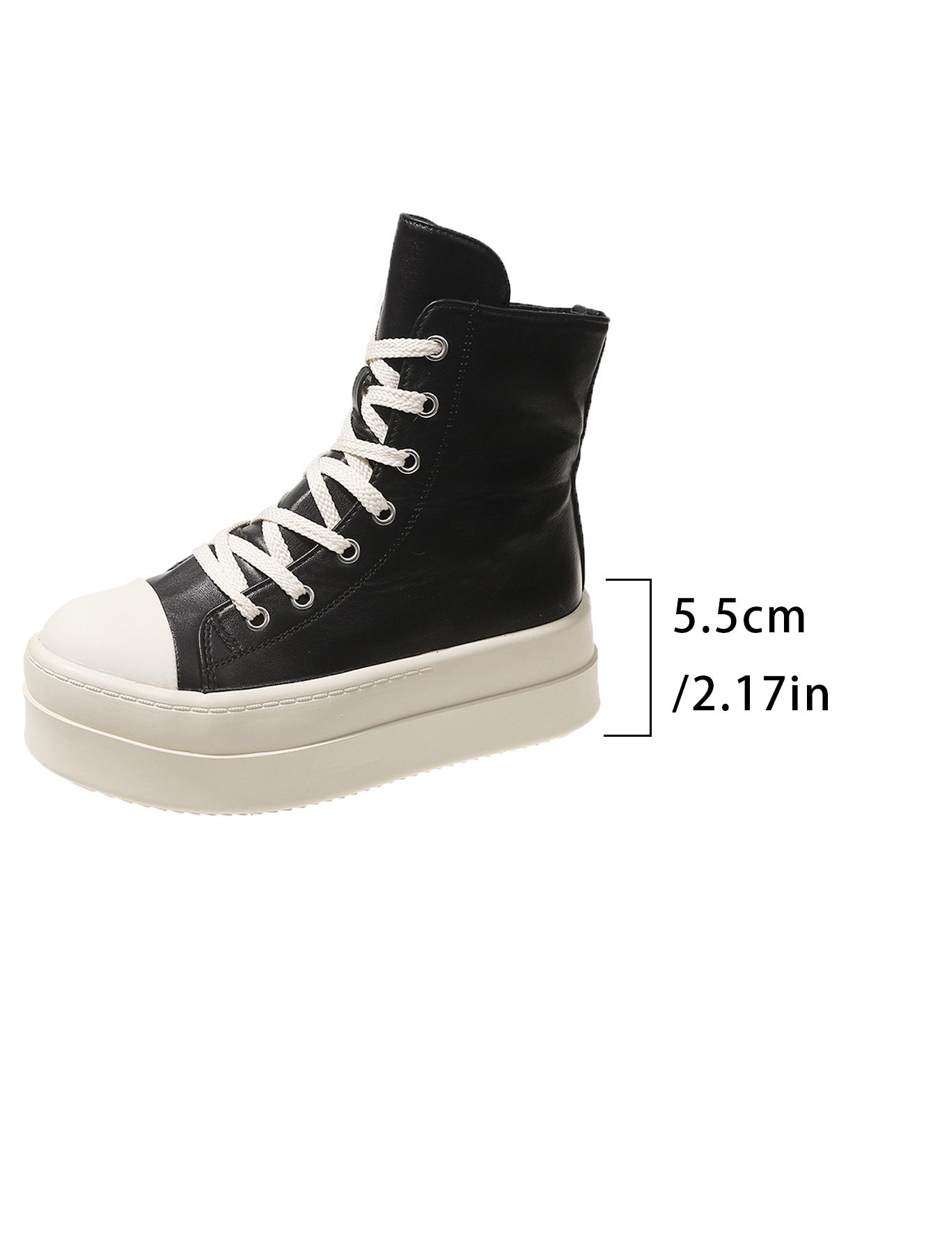 

Ro высокие туфли женские на платформе вощеные парусиновые туфли женские 2024 новые повседневные туфли нишевая обувь модные ботинки на молнии 42