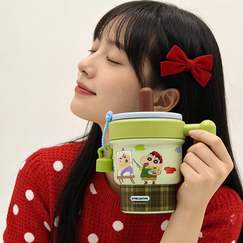 

Crayon Shin-chan Kids Stainless Steel Insulated Straw Bottle 600ml